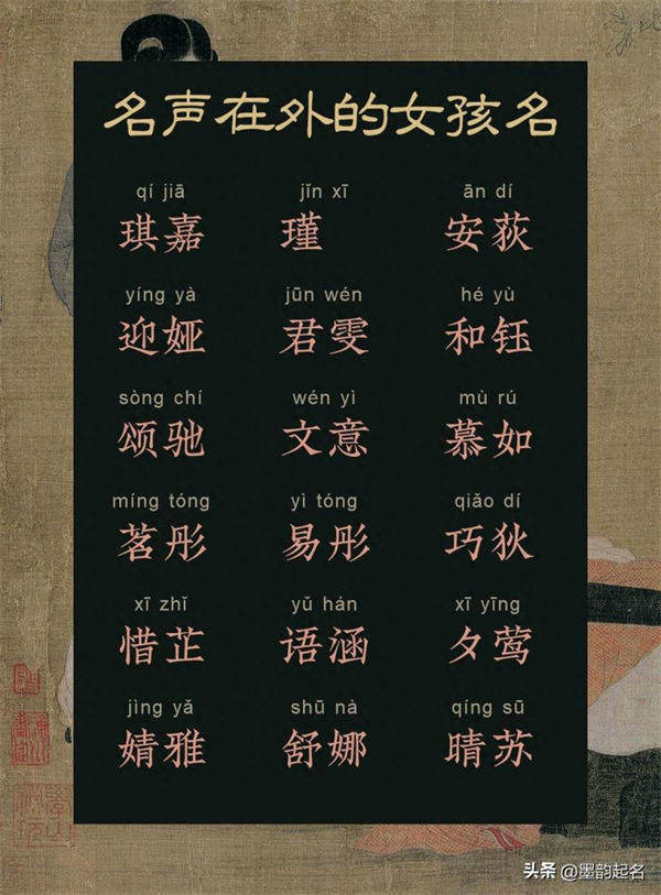 原创取名：名声在外的女孩名