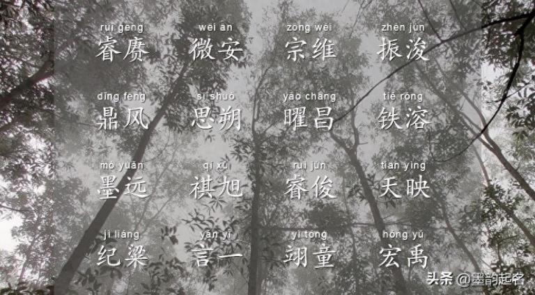 温柔岁月的男子名字!给人公子如玉的印象