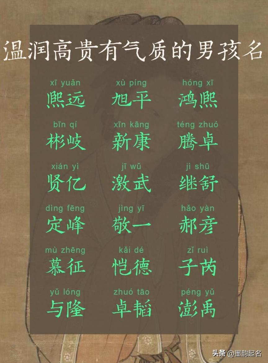 温润高贵有气质的男孩名,尽显个人内涵