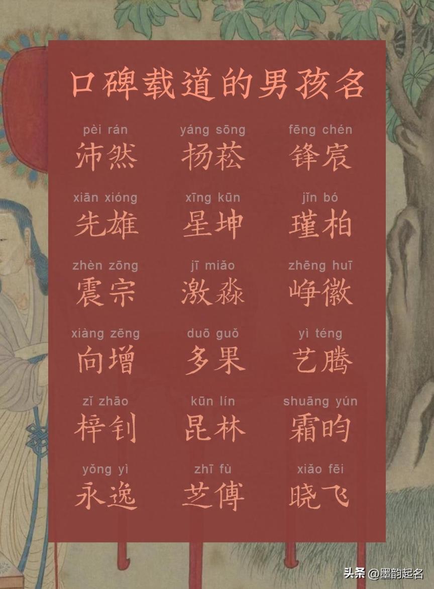 小众取名：口碑载道的男孩名