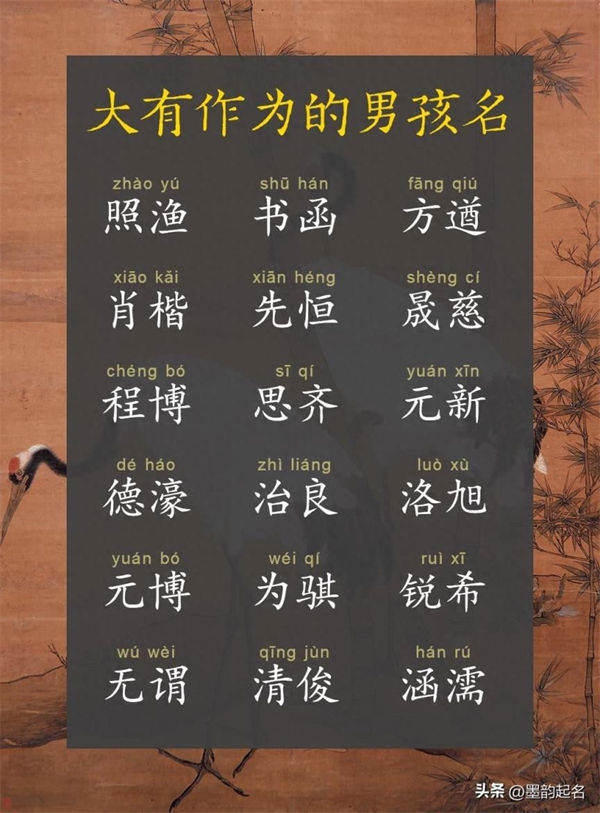 未来会博学多才，大有作为的男孩名，带有积极向上之感