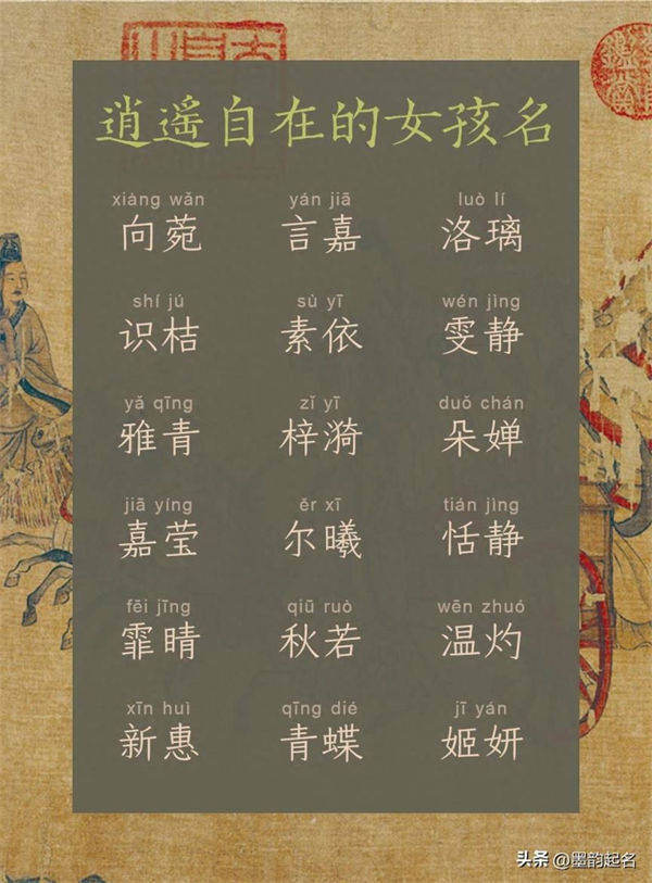 小众取名：逍遥自在的女孩名