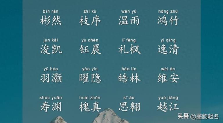 2024年1月清新自然的男孩起名大全