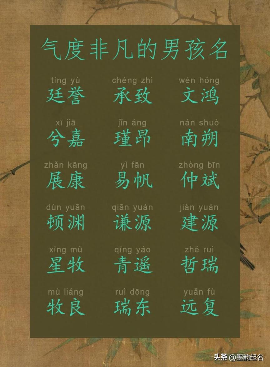 大气之选,气度非凡的男孩名字