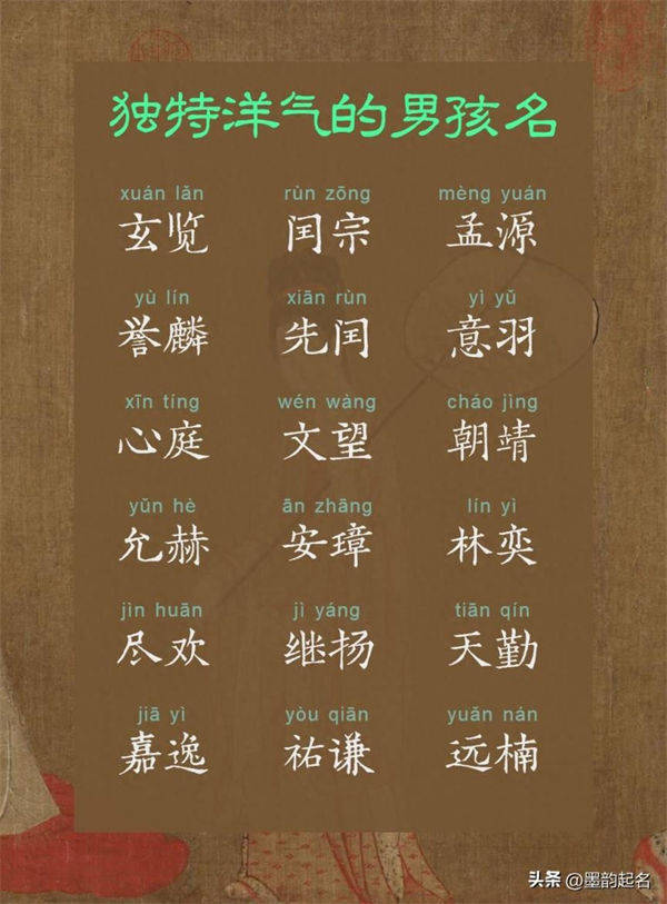 小众名字：独特洋气的男孩名