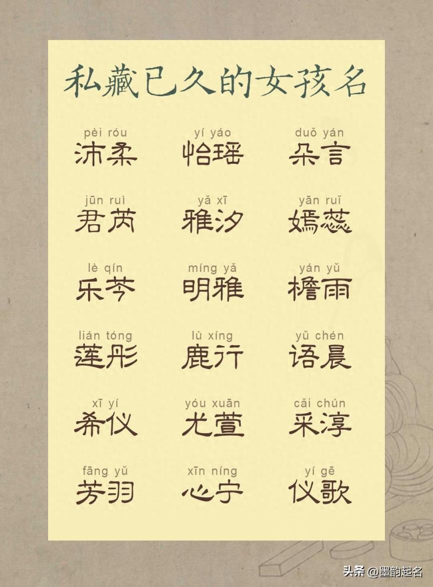 私藏已久的女孩名