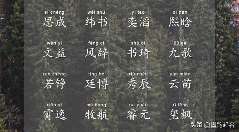 春祺夏安，秋绥冬禧的男孩名字，适合如下阳光快乐的男子名字