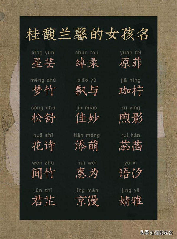 国学取名：桂馥兰馨的女孩名