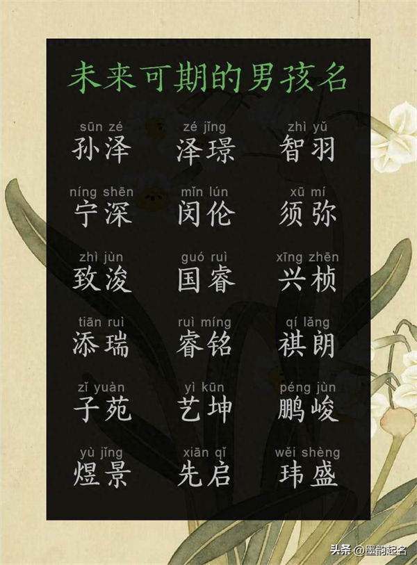 未来可期的男孩名